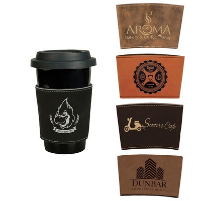 Reusable Leatherette Mug Sleeve