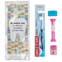 Custom Youth Smile! Basic Zippered Bag Dental Kits