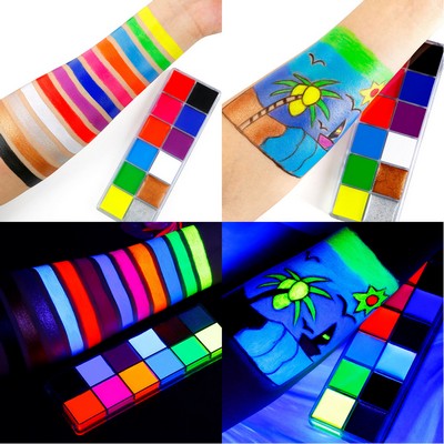 12 Colors Glow Face Body Paint