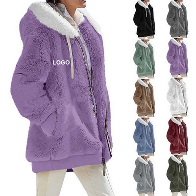 Womens Fuzzy Fleece Jacket