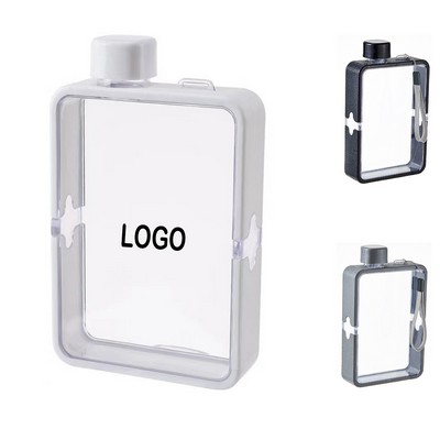 13 Oz Notebook Shaped Flat Water Bottle