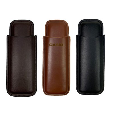 Portable 2 Tube Cigar Case