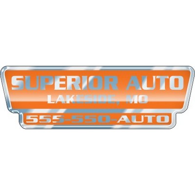 Domed Auto Ad Decal (5.733"x 1.865")