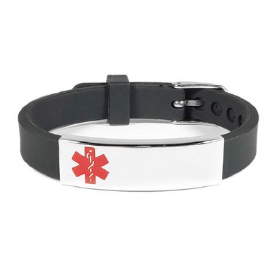 Titanium Steel Silicone Medical Bracelet