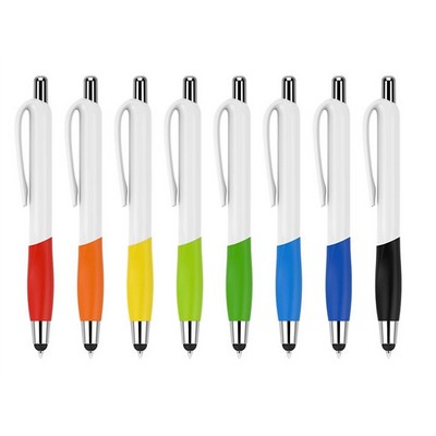 Muscle Plastic Pen White Clip