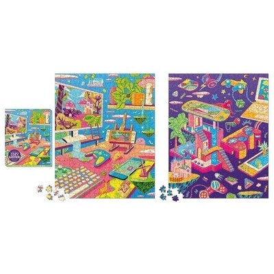 Cozy Gamer 2-in-1 Double-Sided 500-Piece Puzzle