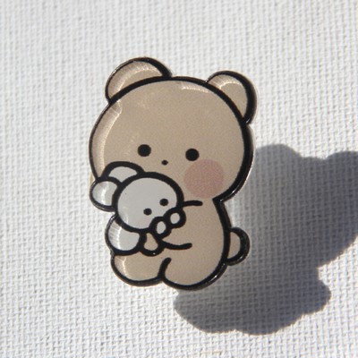 Bear Shaped Acrylic Album Memo Clip Bag Binder Sealing Clip Food Bag Clamp-Two Sides Imprint