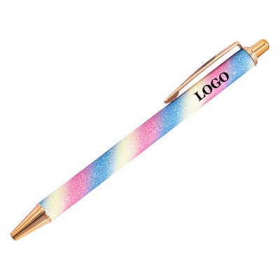 Rainbow Gradient Color Barrel Ballpoint Pen