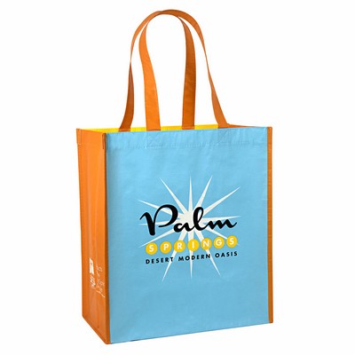 Recycled Full-Color Printed 145g Laminated RPET Promotional Bag 13"x15"x8""