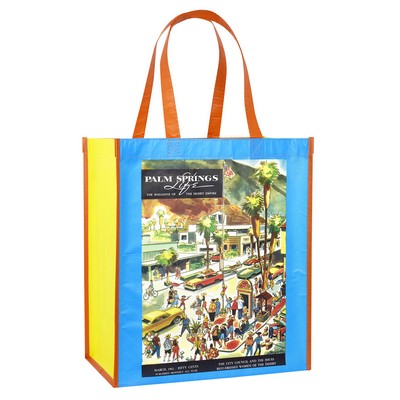 Recycled Full-Color Printed 145g Laminated RPET Promotional Bag 13"x15"x8"