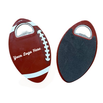 Football Shaped Bottle Opener Coaster