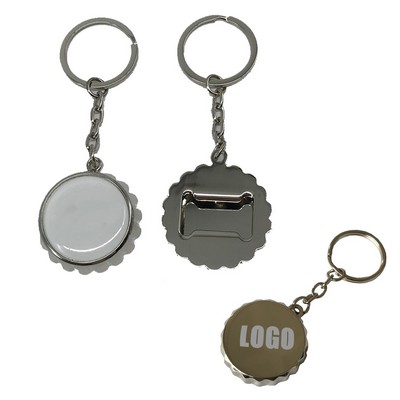 Beer Bottle Cap Shaped Opener Key Chain