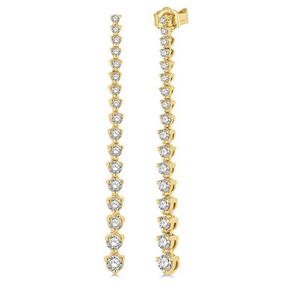 Jilco Inc. Diamond Yellow Gold Dangle Drop Earrings