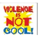 Violence Is Not Cool Stock Temporary Tattoo