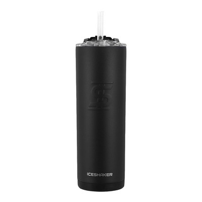 Ice Shaker Skinny Tumbler - Black - 20oz