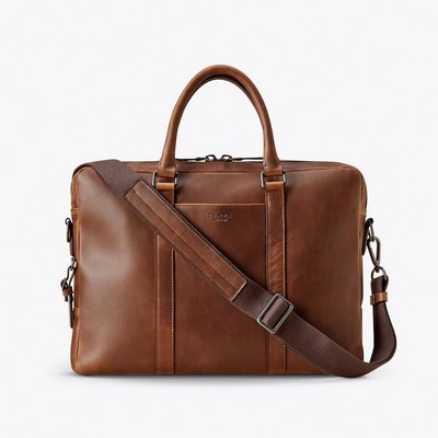 Shinola Brown Computer Briefcase