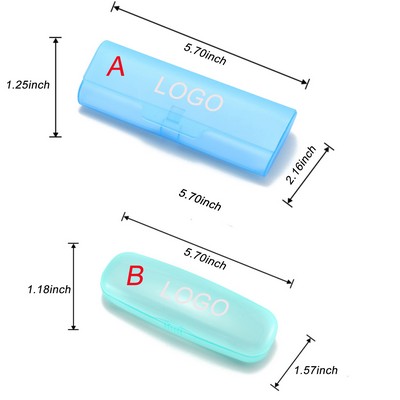 Portable Transparent Plastic Eyeglass Case