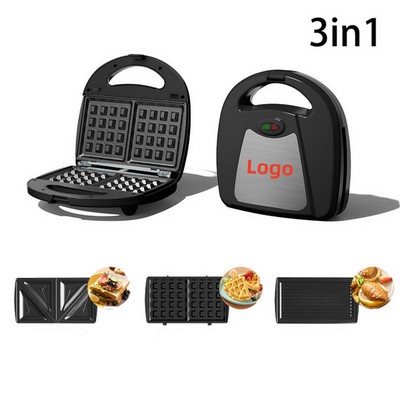 3-in-1 Electric Sandwich Maker Mini Breakfast Maker