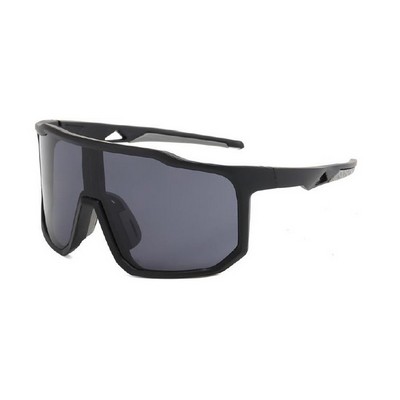 Goggle Sunglasses - Smoke Lenses - Black Frames