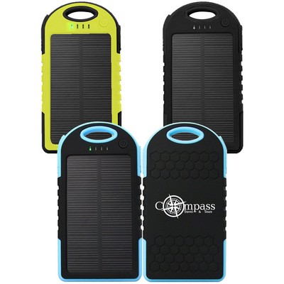 4000mAh Water Resistant Solar Power Bank