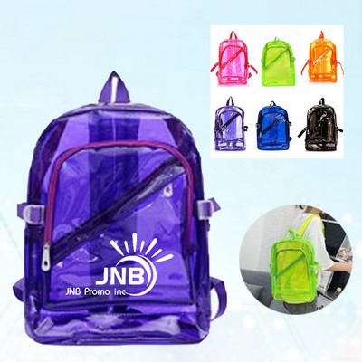 Clear PVC School Travel Backpack