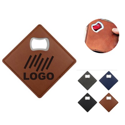 Square Coaster With Bottle Opener