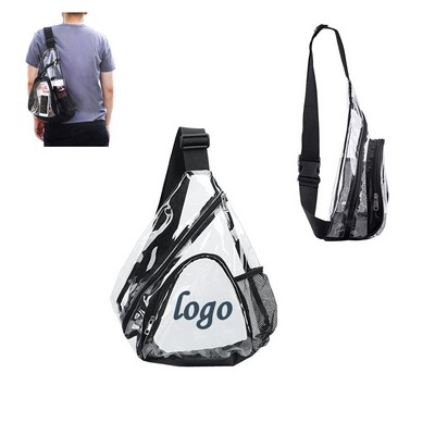 Clear PVC Sling Bag With Adjustable Strap