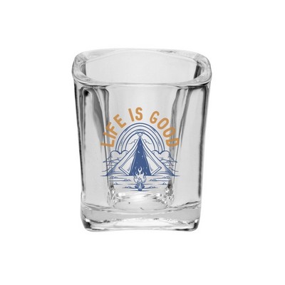 2 oz. Square Shot Glass (2 Color Imprint)