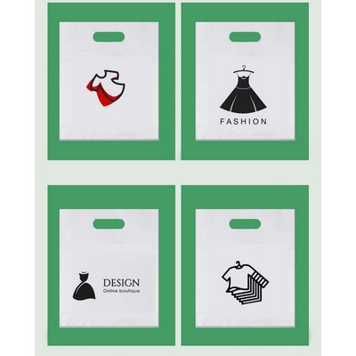 11.8"x11.8" 2.4mil Merchandise Bags with Die Cut Handles for Boutique Bag Shopping Cloth Bags