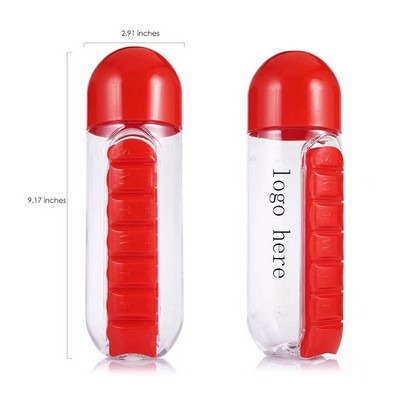 Multi-Function Pill Organizer with Bottle