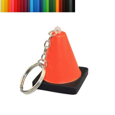 Foam Traffic Sign Shaped Stress Reliever with Keychain