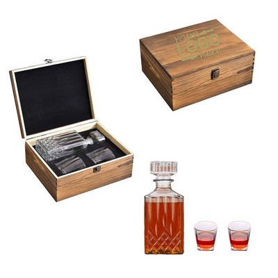 Decanter w/ 2 Glasses Case Set