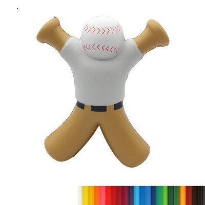 Foam Baseball Man Shaped Stress Reliever