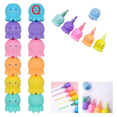 Cartoon Octopus Shaped Highlighter