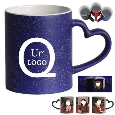 11.5 Oz Heart Handle Color Changing Mug