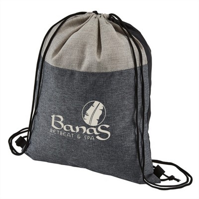 Heathered N' Jute Drawstring Backpack