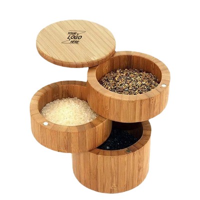 Bamboo Rotating Spice Rack