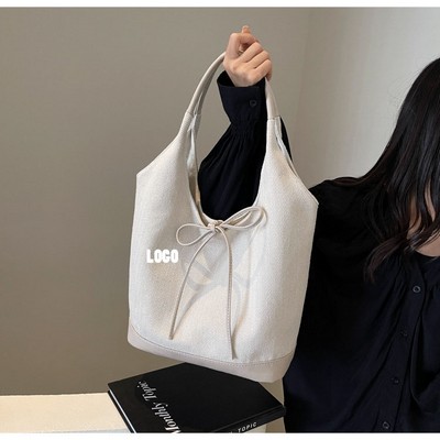 Canvas Bucket Bag For Woman