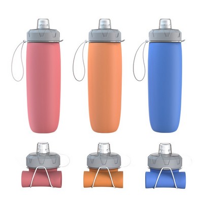 Custom Portable Silicone Folding Water Bottle