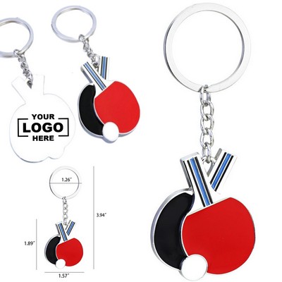 Mini Ping Pong Paddle Keychain