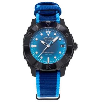 Alpina Ladies Eco-Friendly Gyre Collection, Seastrong Blue Nato Strap Watch