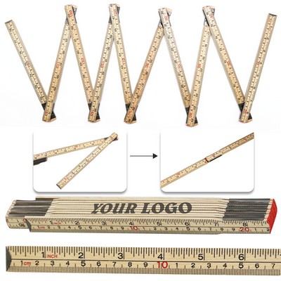 78" Carpenter Folding Wooden Ruler