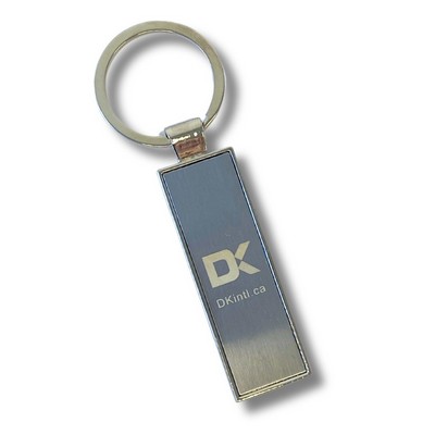 Long Rectangle Matte Center Keychain