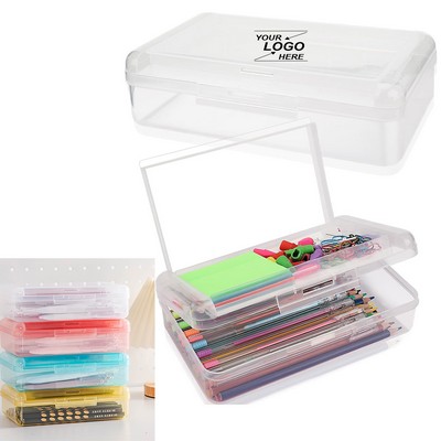 Large Capacity Double Layer Pencil Case