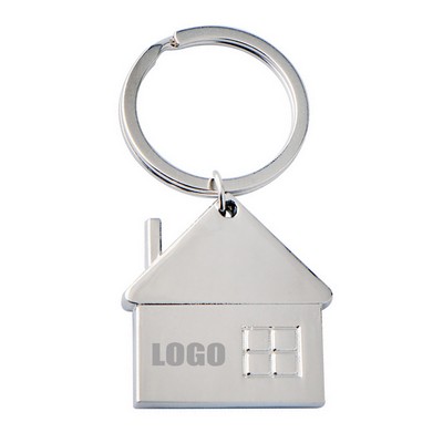 Single Window House Shaped Keychain