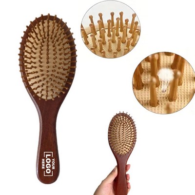 Natural Wooden Hair Brush with Bristles