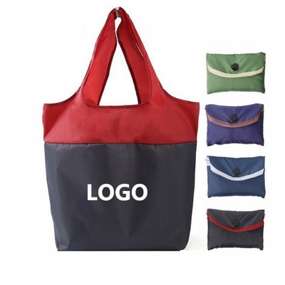 Eco-Recycled Foldable Shopping Tote Bag