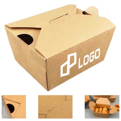 5.12X4.13X2.56Inch Disposable Kraft Paper Fried Chicken Box