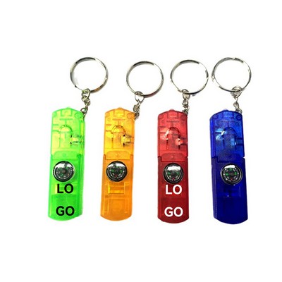 3 in 1 Compass LED Whistle Keychain