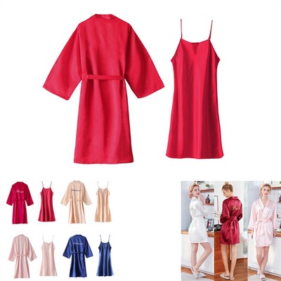 Bride Bridesmaid Satin Robes for Wedding Party